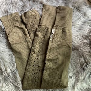 Gymshark XSMALL olive green full length legging